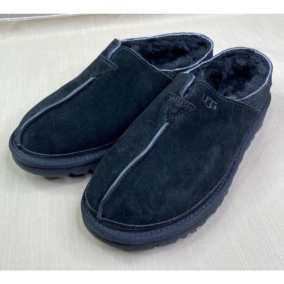 New! Ugg Neuman Slipper (Men), Black, Sz 9 - Picture 1 of 9